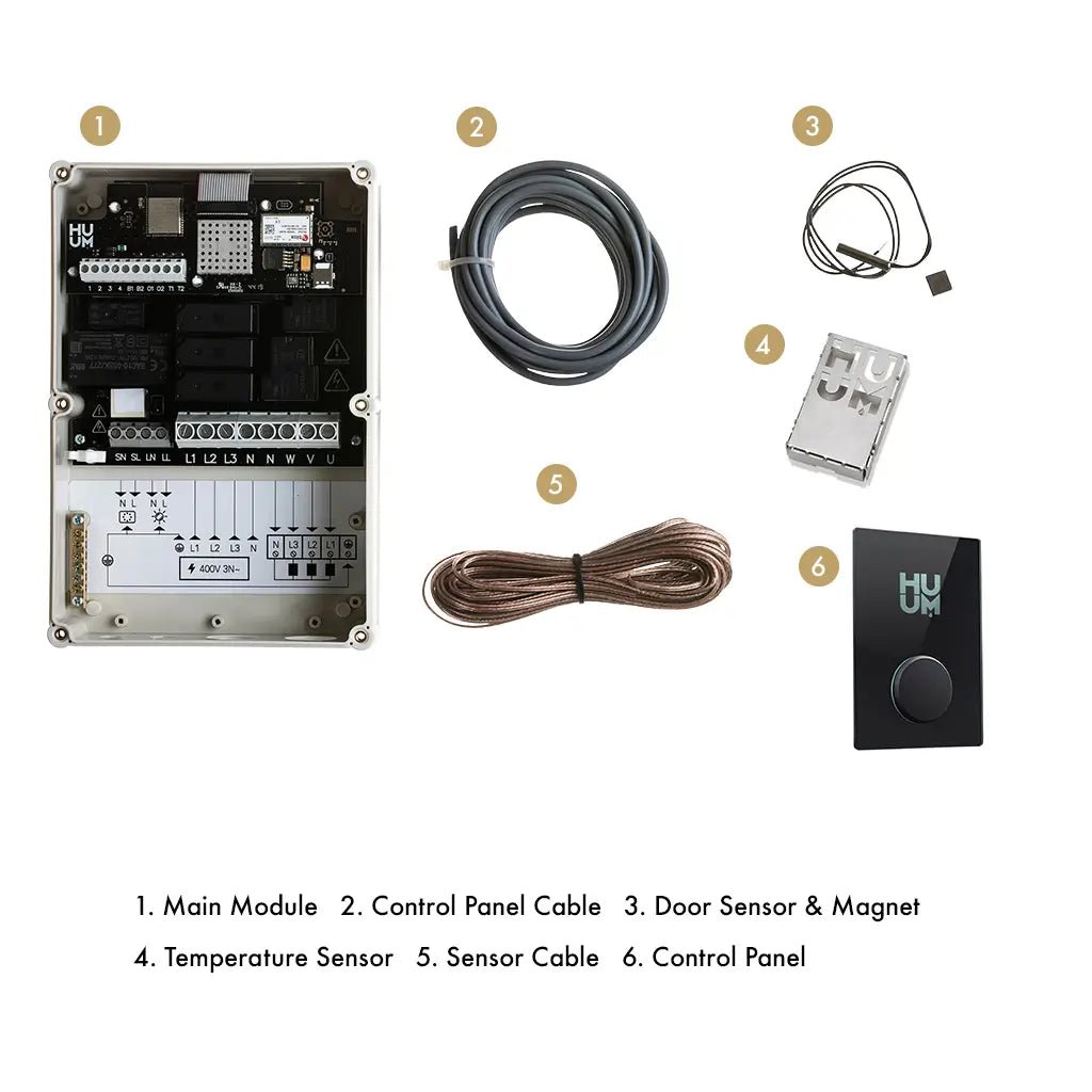 UKU Local Sauna Control - Glass Black